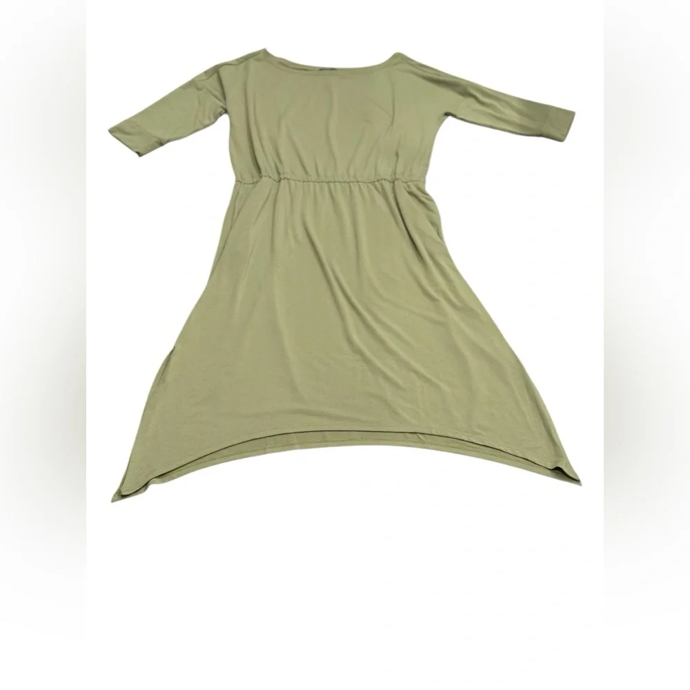 Brittany Humble B.E. Ready Dolman Sleeve MIDI Dress in Olive Green - Picture 6 of 7